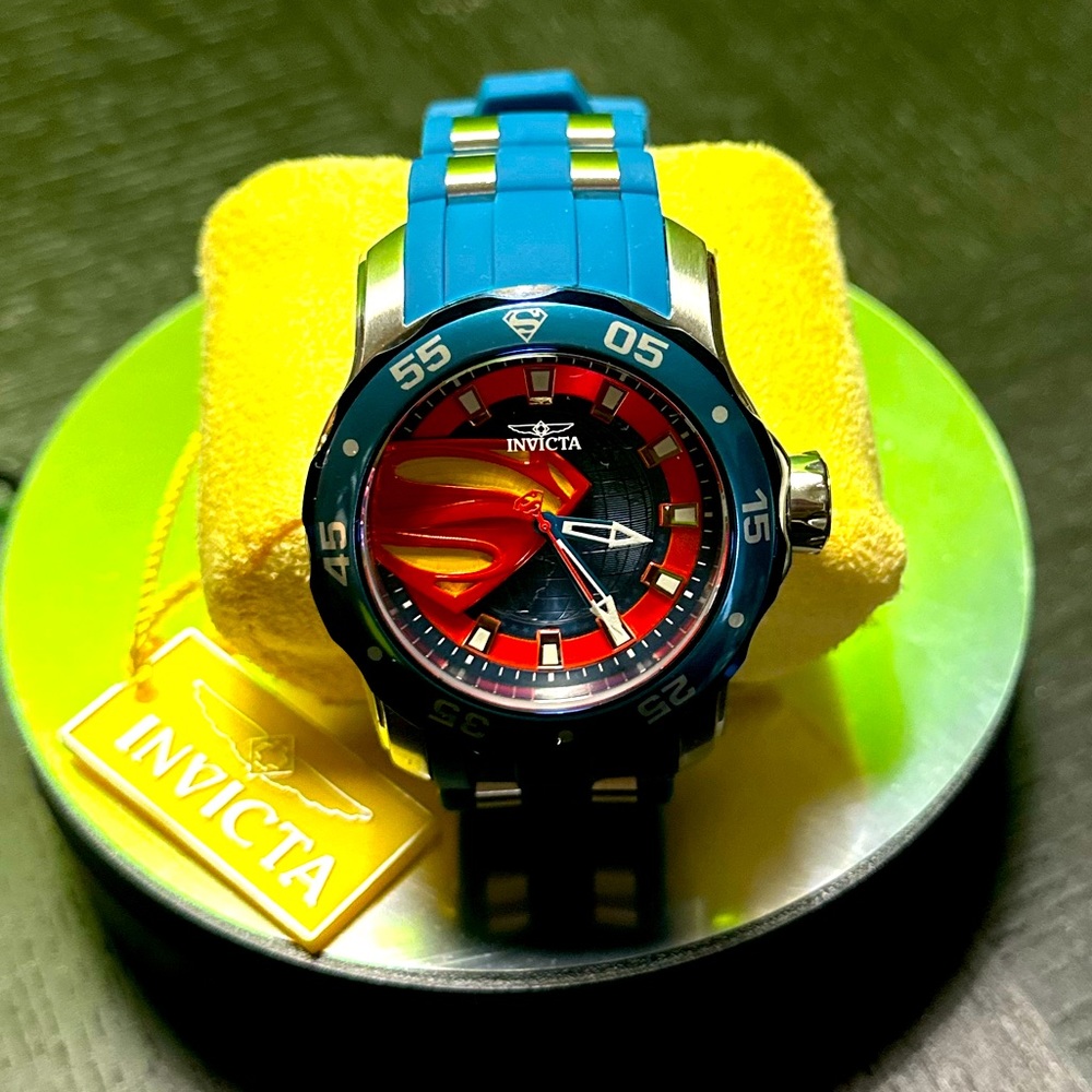 NWT Superman Invicta Watch with hard case and gift box